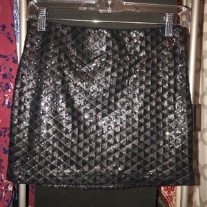 Forever 21 Black Sequin Mini Skirt